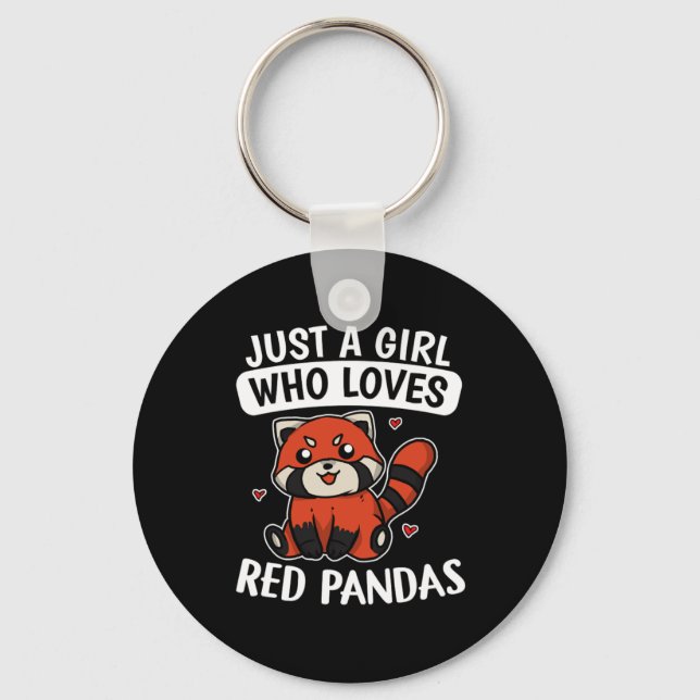 Nur ein Mädchen, das Red Pandas Red Panda Costume  Schlüsselanhänger (Vorderseite)