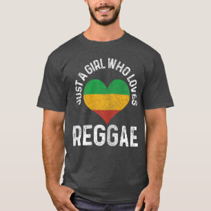 Nur ein Mädchen, das Reggae-Musik liebt Rastafari T-Shirt