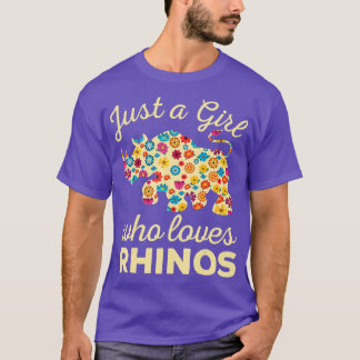 Nur ein Mädchen, das Rhinos Rhinoceros Horn Safar  T-Shirt