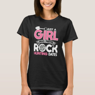 Nur ein Mädchen, das Rockjagd Termine bevorzugen R T-Shirt