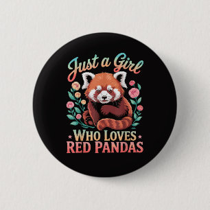 Nur ein Mädchen das Rote Pandas liebt Button