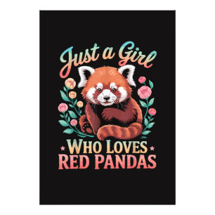Nur ein Mädchen das Rote Pandas liebt Fotodruck