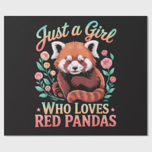Nur ein Mädchen das Rote Pandas liebt Geschenkpapier