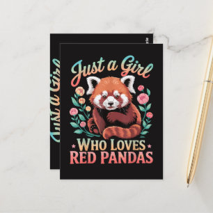 Nur ein Mädchen das Rote Pandas liebt Postkarte