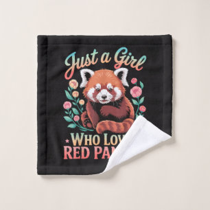 Nur ein Mädchen das Rote Pandas liebt Waschlappen
