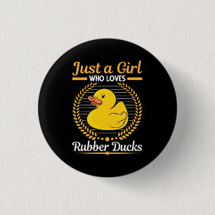 Nur ein Mädchen, das Rubberente Liebe Button