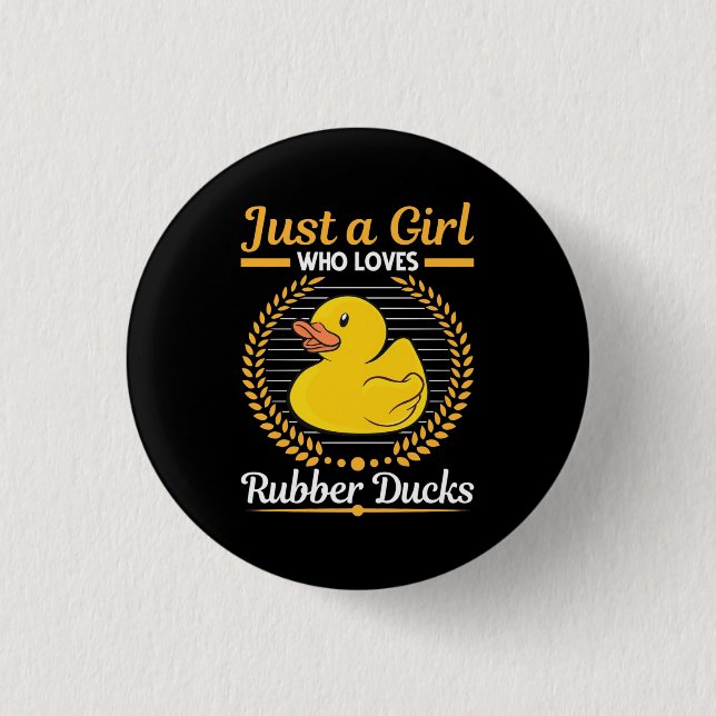 Nur ein Mädchen, das Rubberente Liebe Button (Vorderseite)