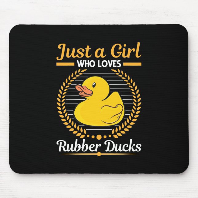 Nur ein Mädchen, das Rubberente Liebe Mousepad (Vorne)