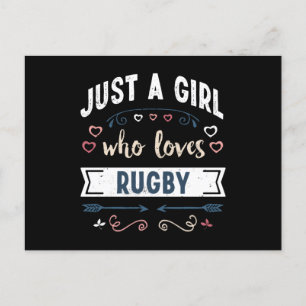 Nur ein Mädchen, das Rugby lustige Geschenke liebt Postkarte