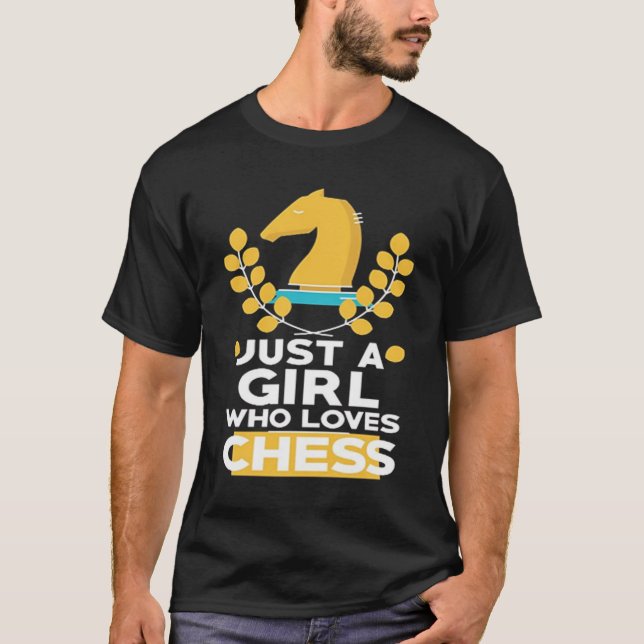 Nur ein Mädchen, das Schachspieler Liebe T-Shirt (Vorderseite)