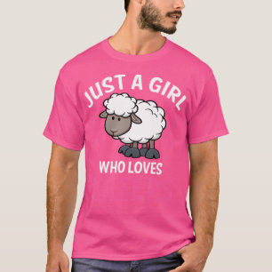 Nur ein Mädchen, das Schafe Liebe, ich Niedliche S T-Shirt