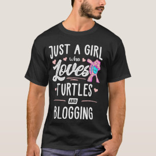 Nur ein Mädchen, das Schildkröten Liebe und Frauen T-Shirt