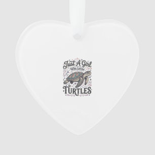 Nur ein Mädchen, das Schildkröten liebt, Vintage-S Ornament