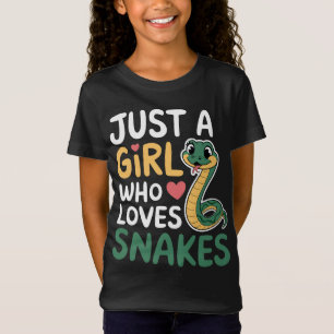 Nur ein Mädchen, das Schlangen Liebe T-Shirt