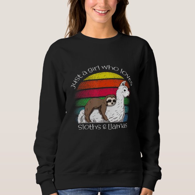 Nur ein Mädchen, das Schluchten und Llamas Liebe - Sweatshirt (Vorderseite)