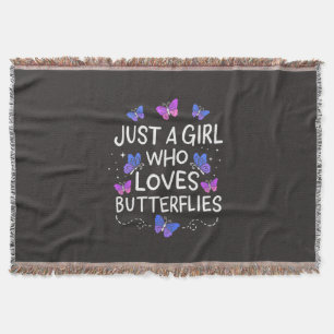 Nur ein Mädchen, das Schmetterling Liebe Decke