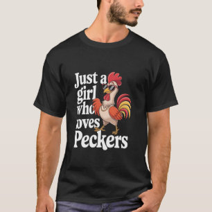 Nur ein Mädchen, das Schnäbel liebt, lustiger Hühn T-Shirt