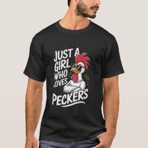 Nur ein Mädchen, das Schnäbel liebt, lustiger Hühn T-Shirt