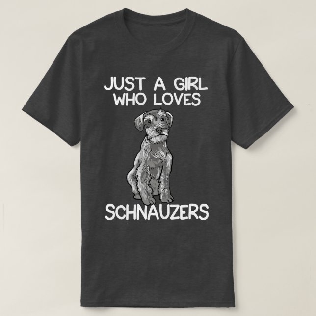 Nur ein Mädchen, das Schnauzers Liebe T-Shirt (Design vorne)