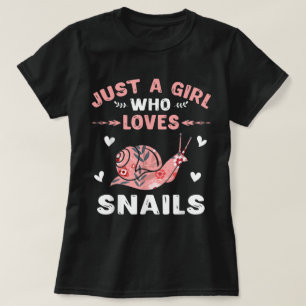 Nur ein Mädchen, das Schnecken Kunst liebt T-Shirt