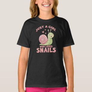 Nur ein Mädchen, das Schnecken liebt T-Shirt