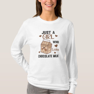 Nur ein Mädchen, das Schokoladenmilch Kawaii Liebe T-Shirt