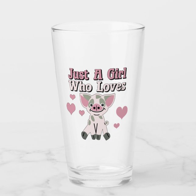 Nur ein Mädchen, das Schweine Liebe Glas (Vorderseite)