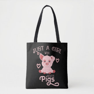 Nur ein Mädchen, das Schweine Liebe Tasche