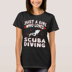 Nur ein Mädchen, das Scuba Diving Lieben T-Shirt