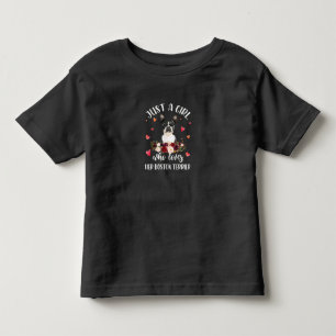 Nur ein Mädchen das seinen Boston Terrier liebt Hu Kleinkind T-shirt