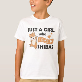 Nur ein Mädchen, das Shiba-Hunde Liebe süße Tiere T-Shirt