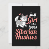 Nur ein Mädchen, das sibirischen Husky Liebe