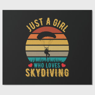 Nur ein Mädchen, das Skydiving Lieben Geschenkpapier