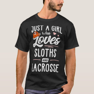 Nur ein Mädchen, das Slots und Lacrosse Geschenke T-Shirt