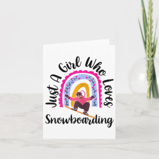 Nur ein Mädchen, das Snowboarden Funny Snowboard L Karte