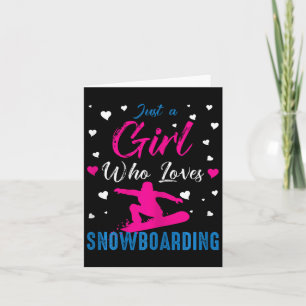 Nur ein Mädchen, das Snowboarden Funny Snowboard L Karte