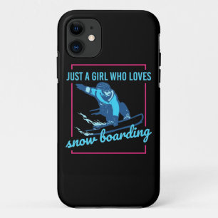 Nur ein Mädchen, das Snowboarden Lieben Case-Mate iPhone Hülle