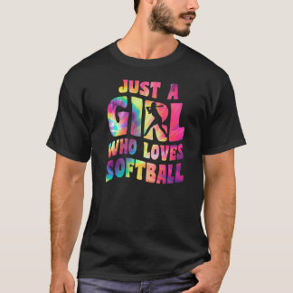 Nur ein Mädchen, das Softball Girl Apparel Softba T-Shirt