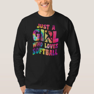 Nur ein Mädchen, das Softball Girl Apparel Softba T-Shirt