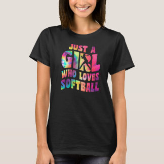 Nur ein Mädchen, das Softball Girl Apparel Softba T-Shirt
