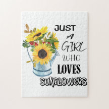 Nur ein Mädchen, das Sonnenblumen Liebe