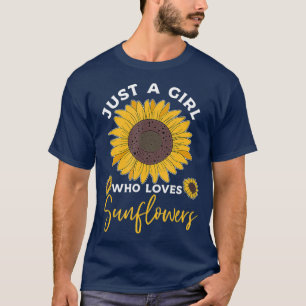 Nur ein Mädchen, das Sonnenblumen Lieben Mädchen T-Shirt