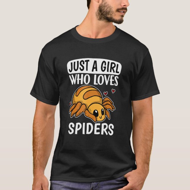 Nur ein Mädchen, das Spider Niedliche Spinnenkostü T-Shirt (Vorderseite)