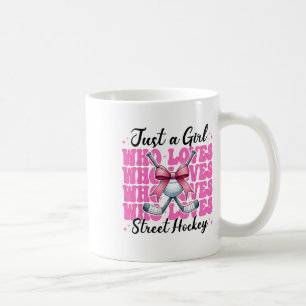 Nur ein Mädchen, das Street-Hockey Coquette Bow li Kaffeetasse