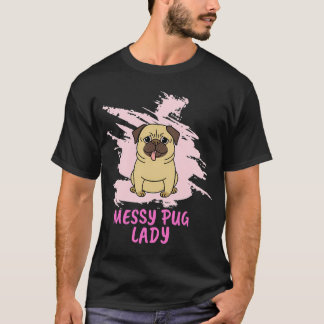 Nur ein Mädchen, das süße Wasserfarben-Pug-Kunst l T-Shirt