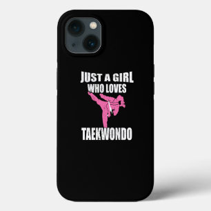 Nur ein Mädchen, das Taekwondo Martial Arts Gesche iPhone Hülle