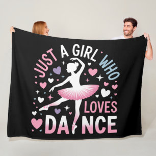 Nur ein Mädchen das Tanzen liebt Fleecedecke