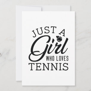 Nur ein Mädchen, das Tennis Liebe Dankeskarte