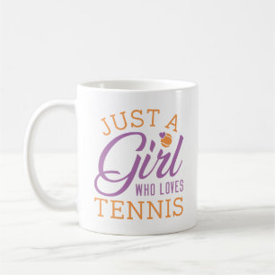 Nur ein Mädchen, das Tennis Liebe Kaffeetasse