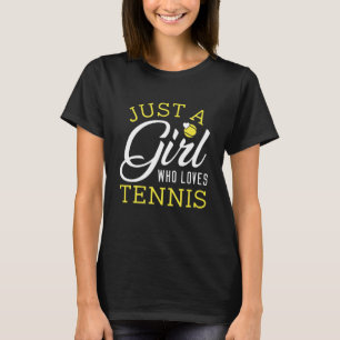Nur ein Mädchen, das Tennis Liebe T-Shirt
